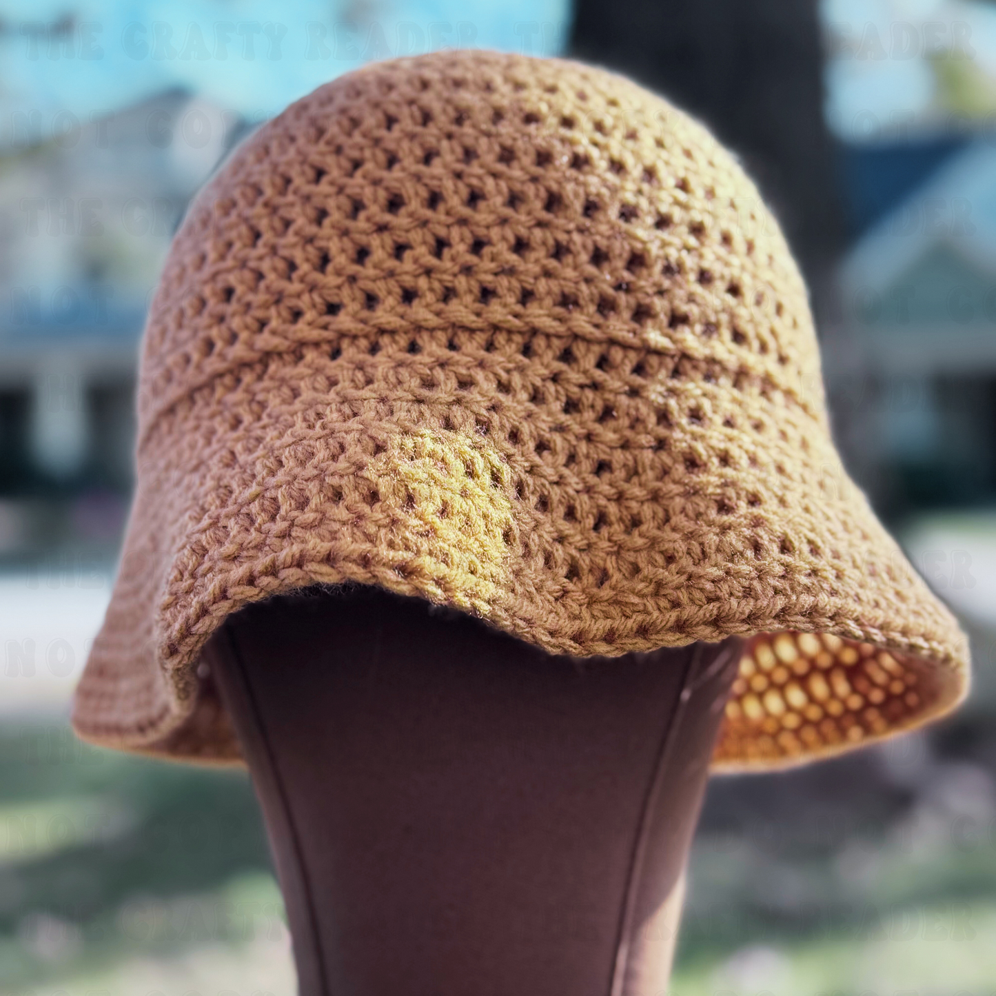 Handmade Crochet Ruffle Hat - Mustard