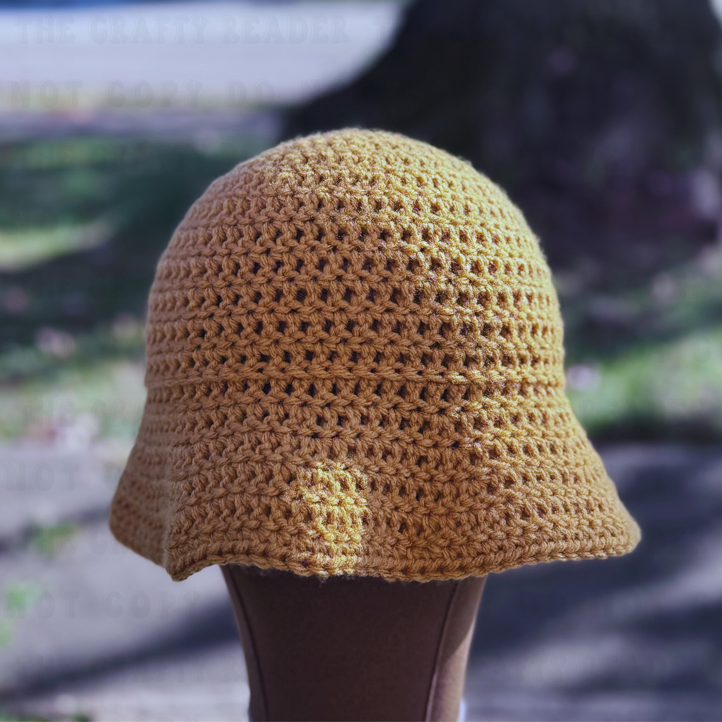 Handmade Crochet Ruffle Hat - Mustard